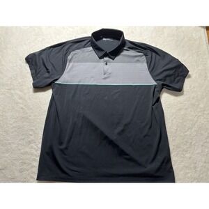 Under Armour Loose Fit Heat Gear Striped Polo Shirt Men's Size 2XL